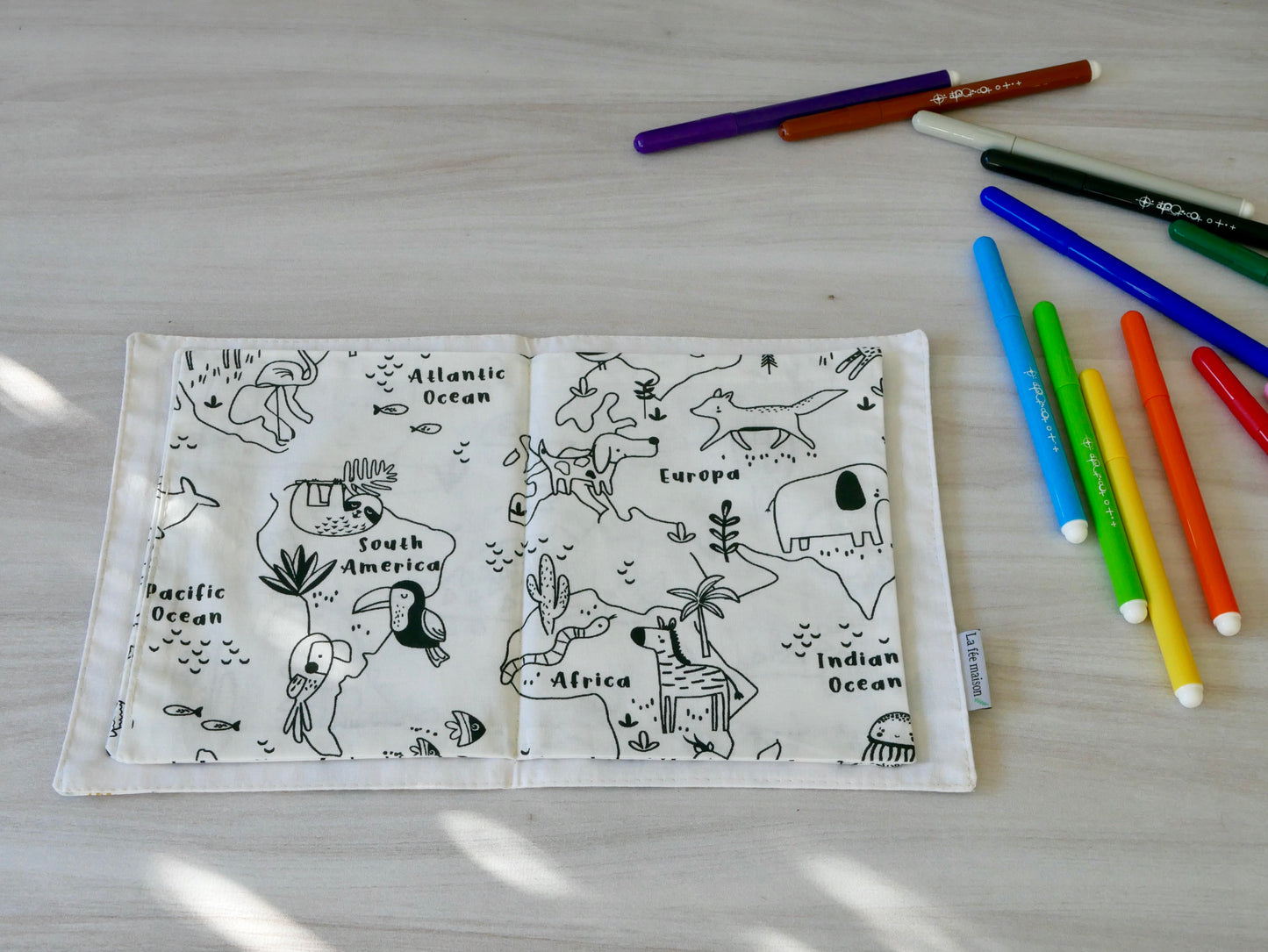 Washable coloring book